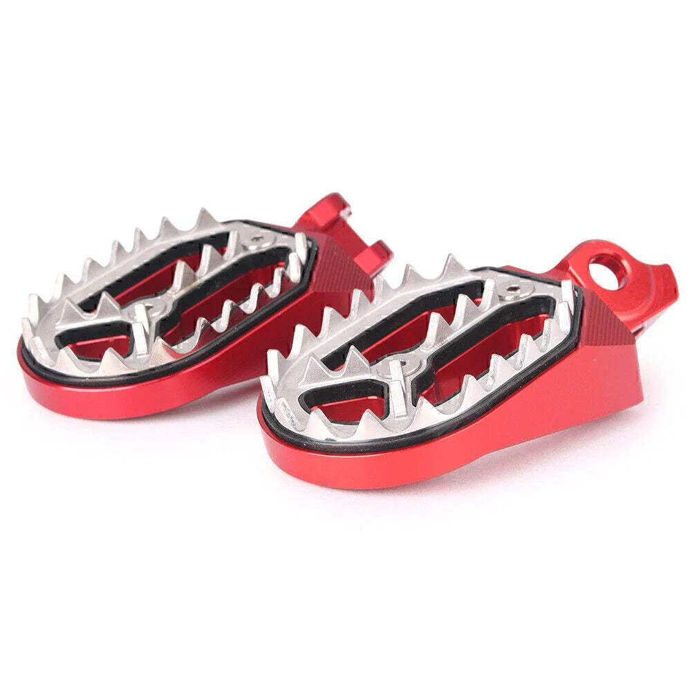 Aluminum Footpegs Footrests Red for Suzuki RMZ250 RMZ450 (2010-2015)
