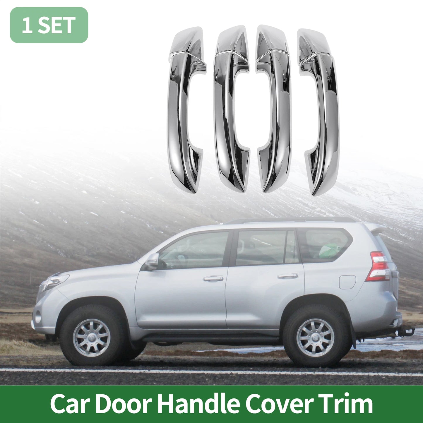 Car Door Handle Cover Trim for VW Golf MK6 (2009–2012) Silver Tone