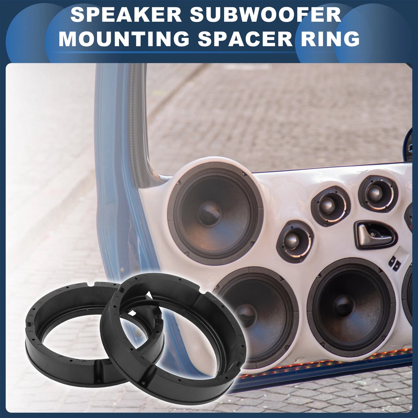 2X Speaker Spacer Ring Adapter for Volkswagen Polo