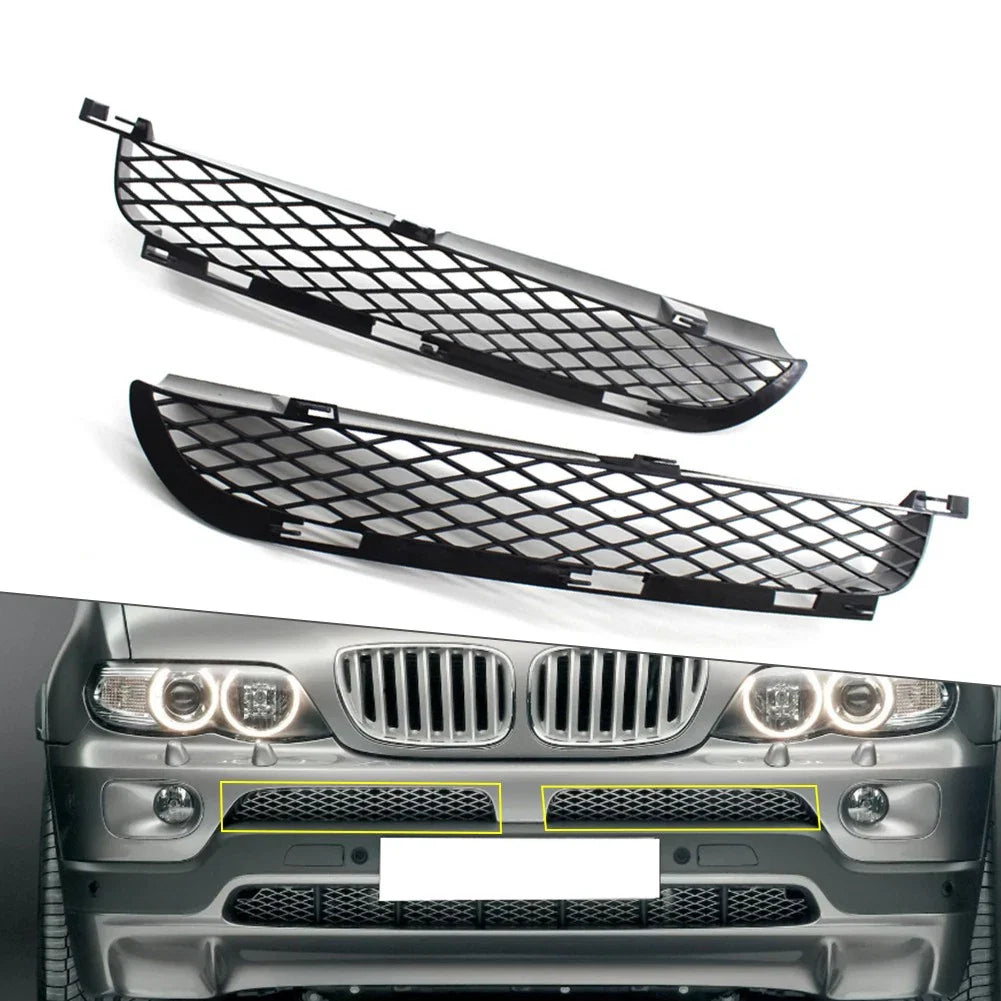Front Grille Upper Bumper Mesh Grill For BMW X5 E53 (2003-2006)