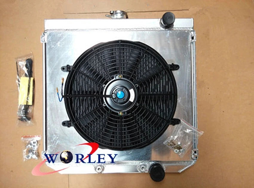 Aluminum Radiator with Shroud and Fan for Ford Falcon XR XT XW XY (1966–1976)