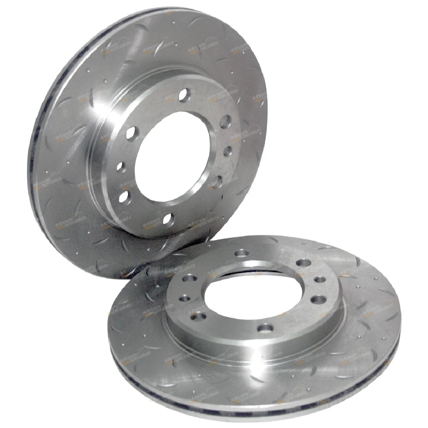 2 x Drilled+Slotted Front Disc Brake Rotors for Hilux (1989–1999)