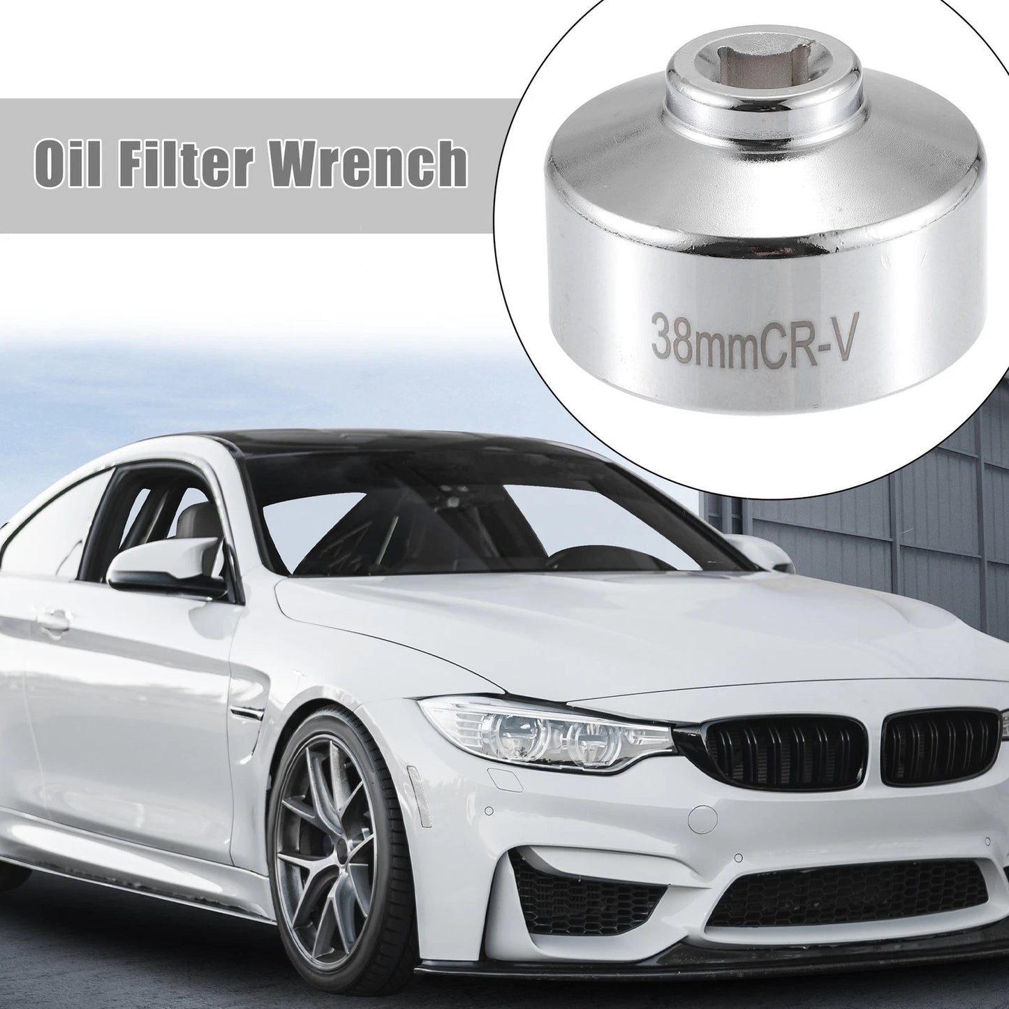 38mm Oil Filter Socket Wrench Tool for Universal Vehicles