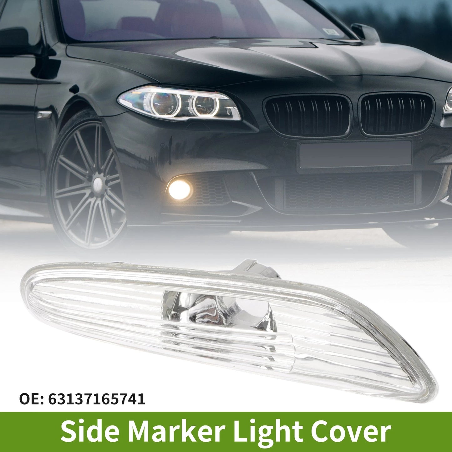 1 Pc Left Side Marker Light Cover for BMW 5 Series E60 (2004–2010) 63137165741