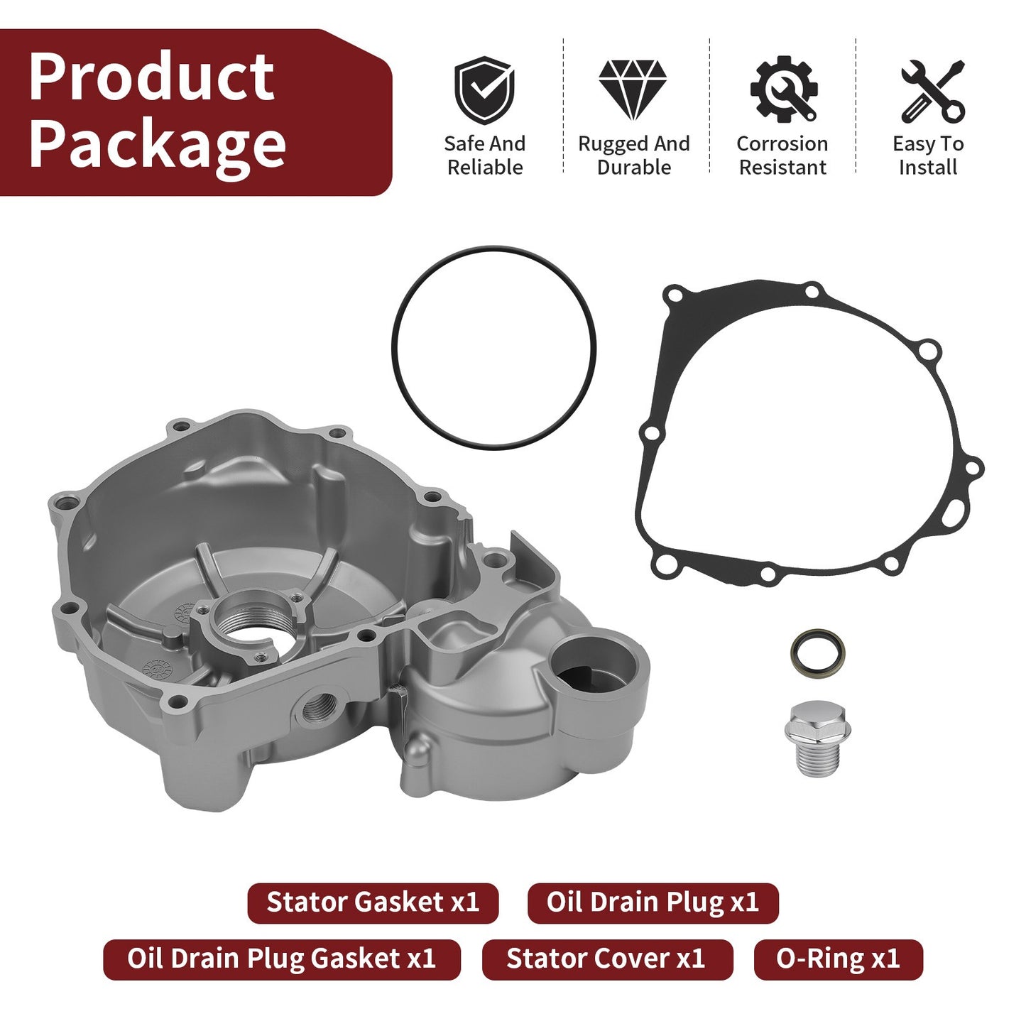 Stator Cover & Gasket Kit for Suzuki DR-Z400 (2000–2024)