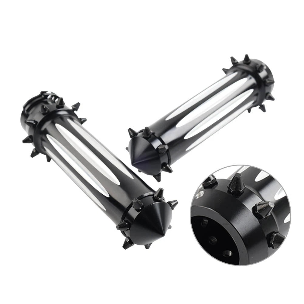 Spikes 1'' Motorcycle Hand Grips for Harley Touring Dyna Softail