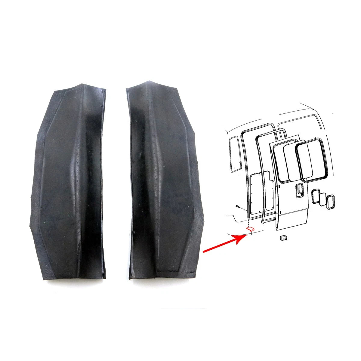 Spacer Back Door Weatherstrip for Toyota Coaster (1979–1982)