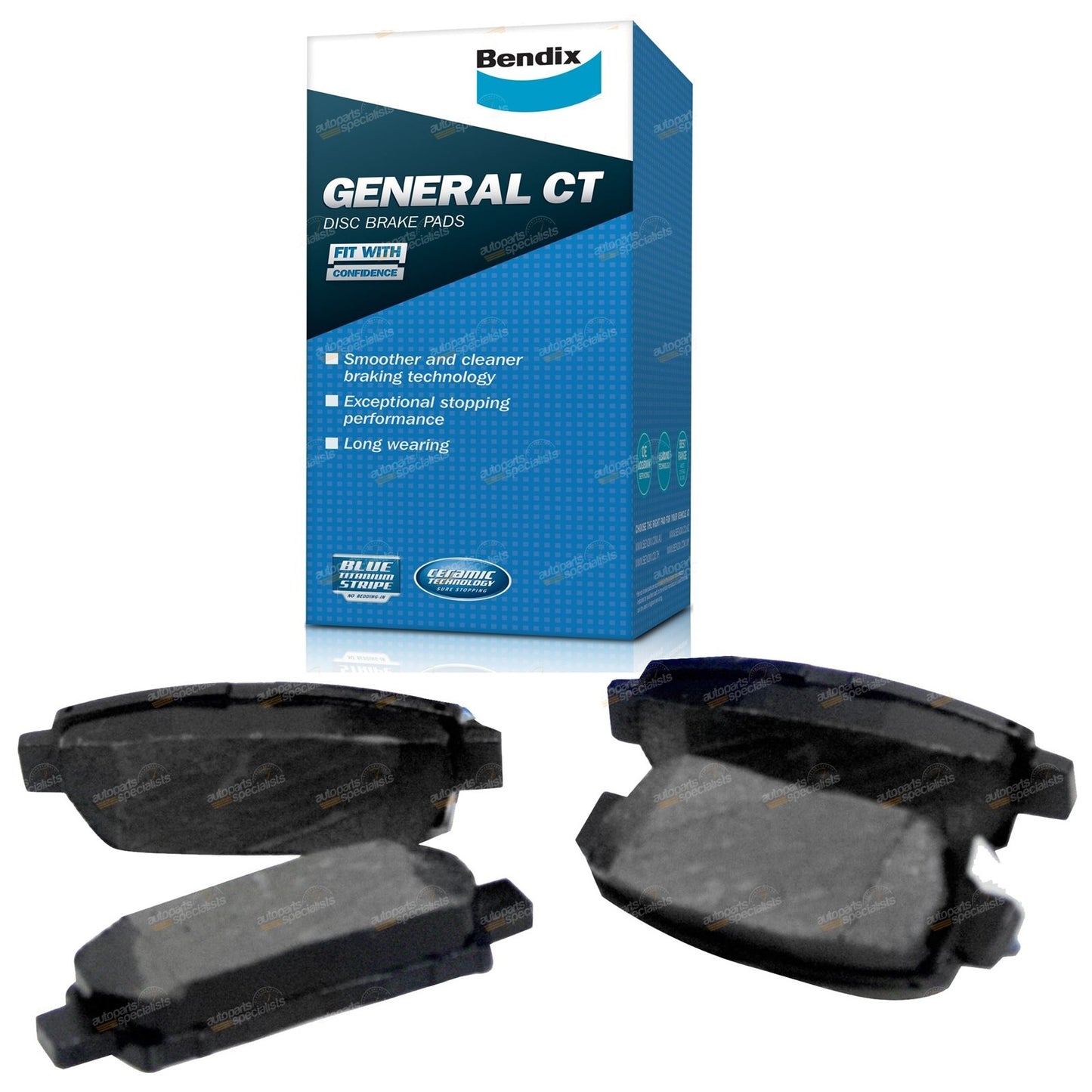 Set of 4 Rear Disc Brake Pads for Toyota Avalon (1995–1999)