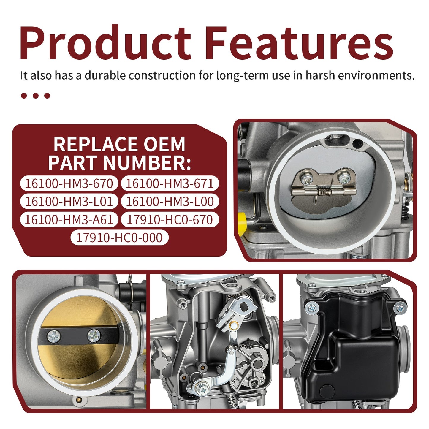Carburetor Kit for Honda Sportrax 300 TRX300EX (1993–2008)