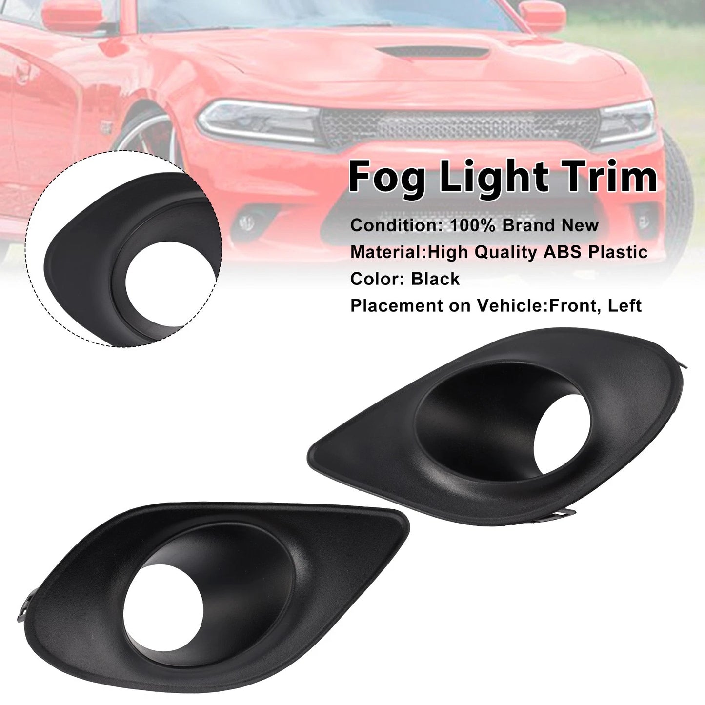 Set of 2 Fog Light Covers for Dodge Charger (2015–2022) 68280428AA