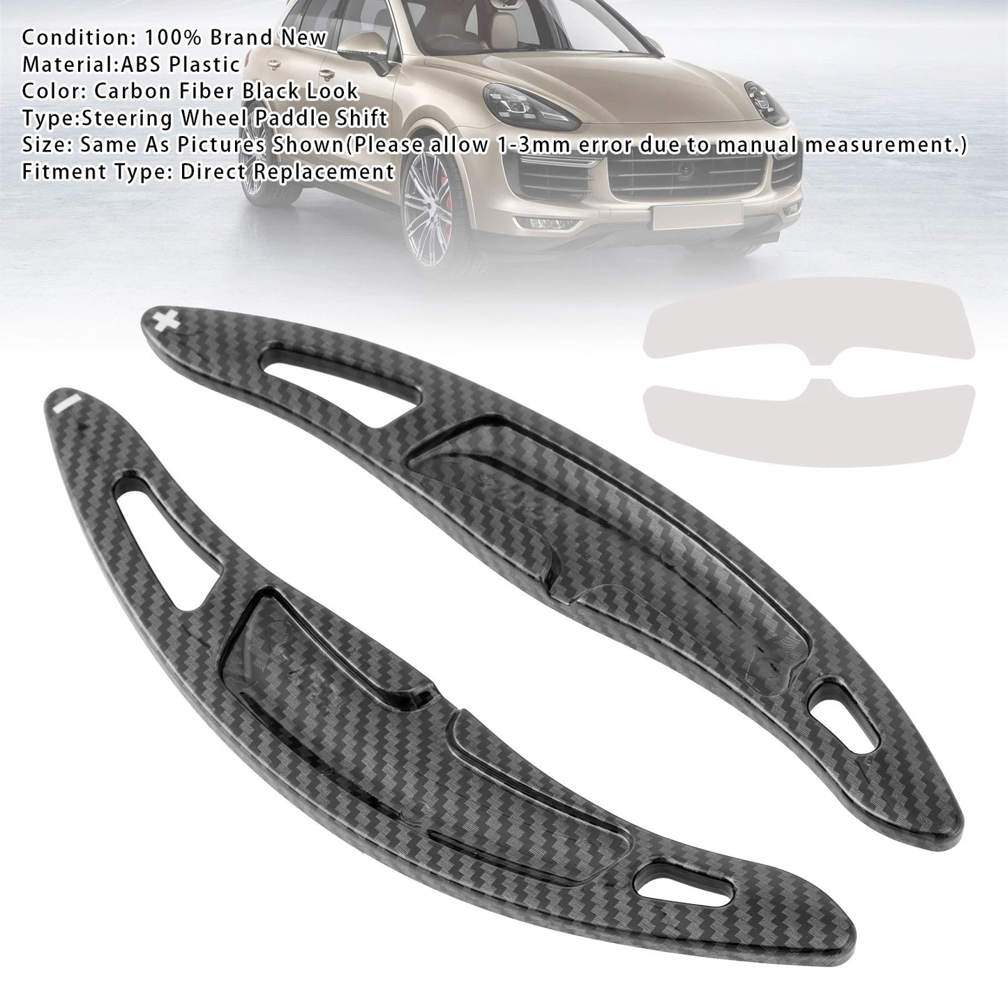 Shift Paddle Extensions for VW Golf 7, T-ROC (2017–2023) - Black