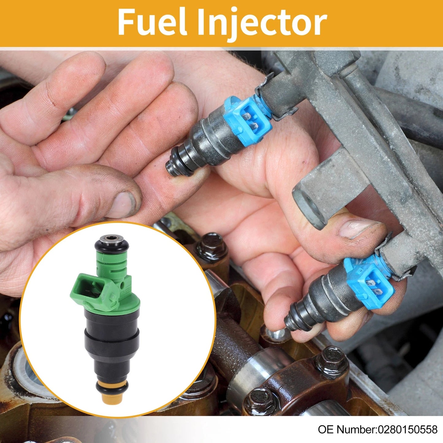 1 Pc Fuel Injector No.0280150558 for Ford Mustang GT V8 (1996–2004)