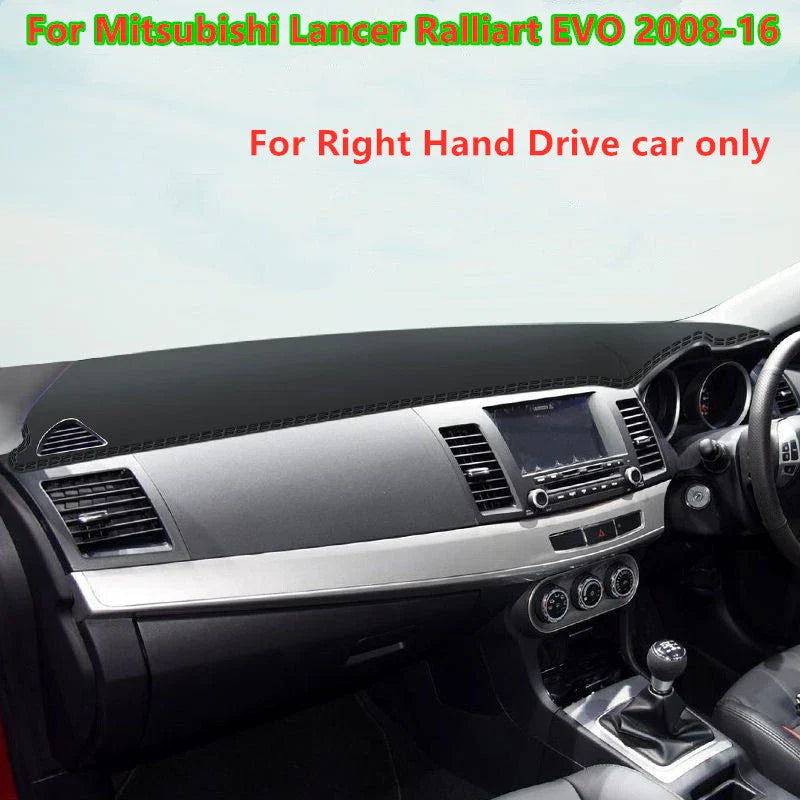 Dashboard Cover Dash Mat Leather RHD for Mitsubishi Lancer Ralliart (2008–2016)