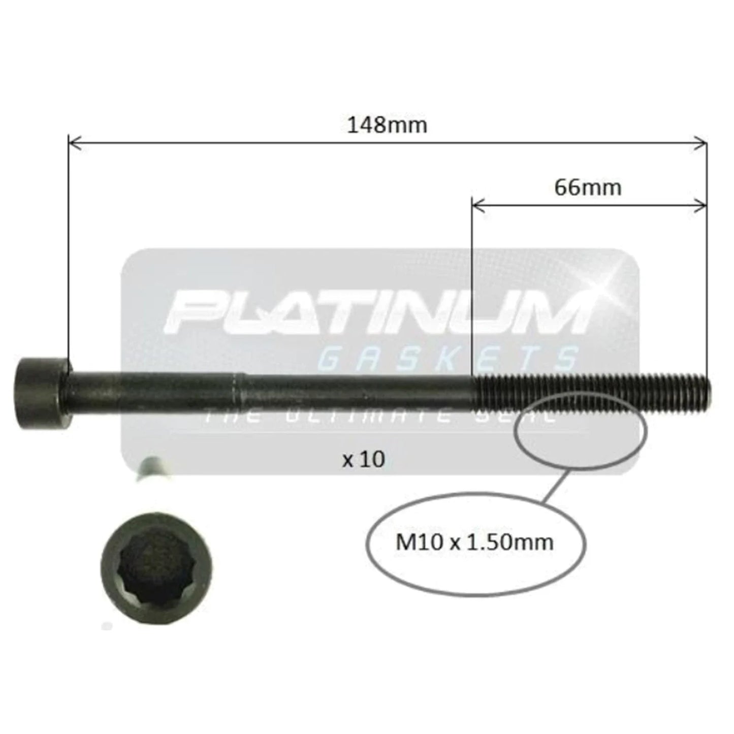 Engine Cylinder Head Bolt Set for Toyota Prius ZVW30 ZVW50 1.8L 4cyl (2009-2019)