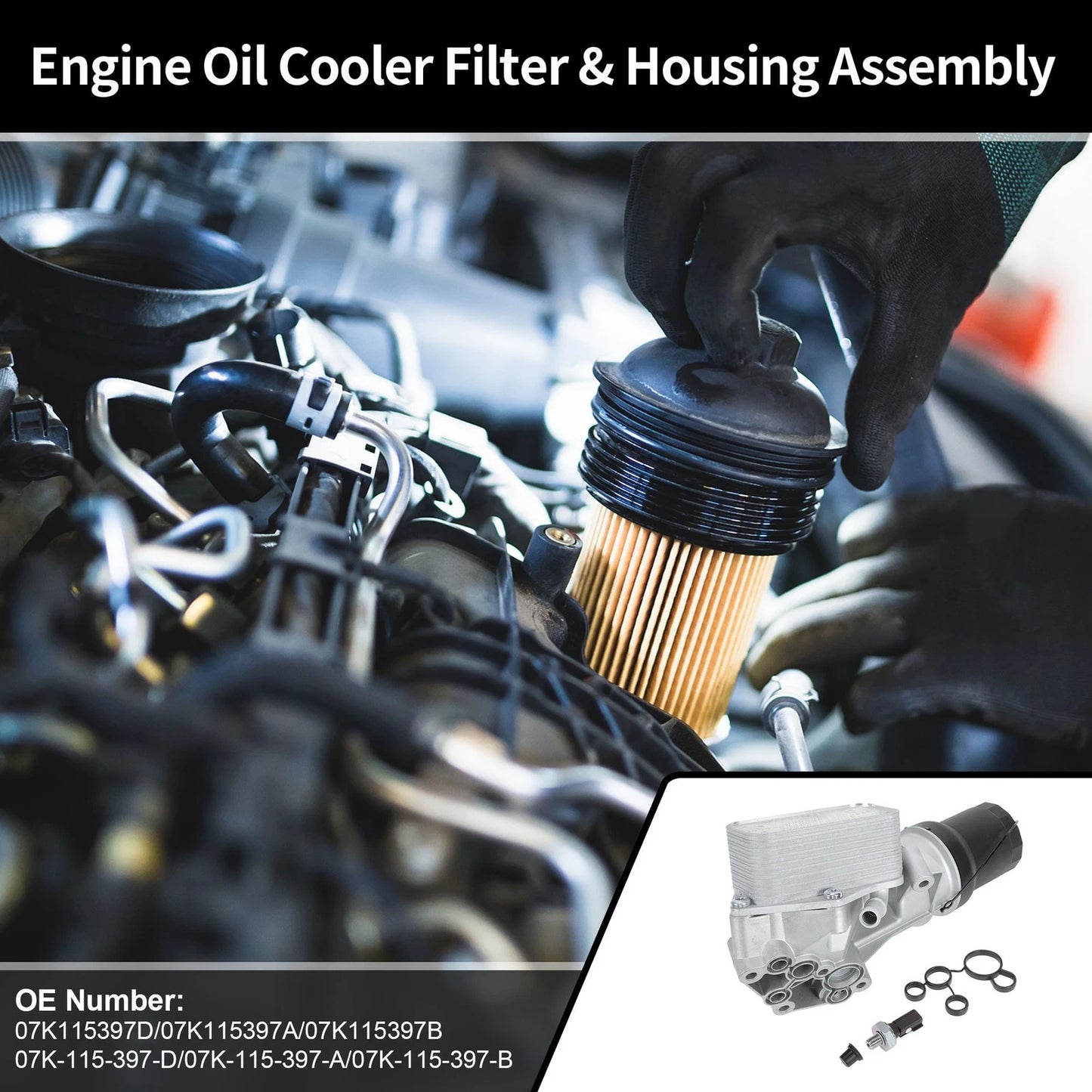 Oil Filter Housing with Sensor for VW Beetle Golf Rabbit (2006–2010)