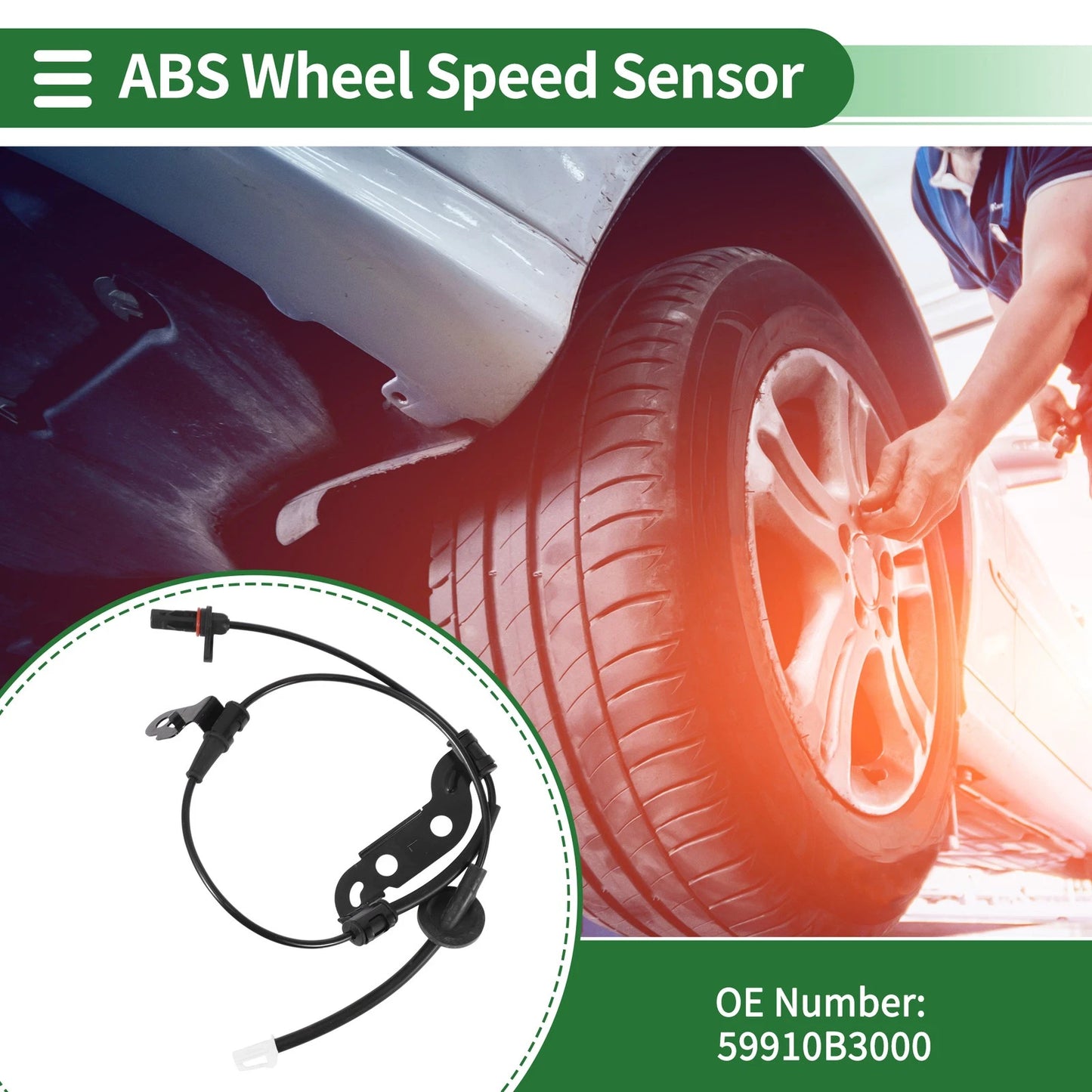 ABS Wheel Speed Sensor No. 59910B3000 for Hyundai Mistra (2013–2017)