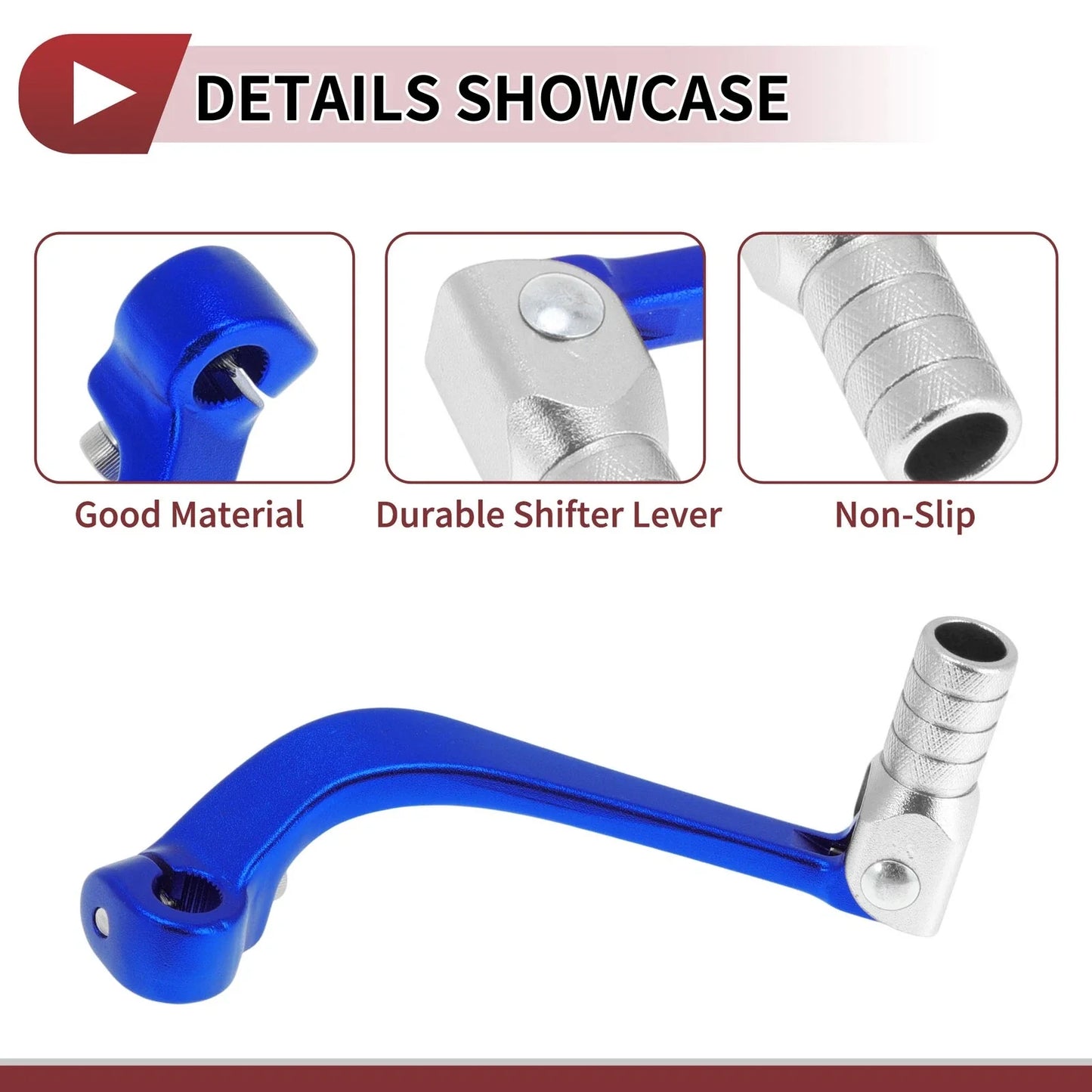 Folding Motorcycle Gear Shifter Lever for Honda CRF110F (2013-2018) Blue Silver
