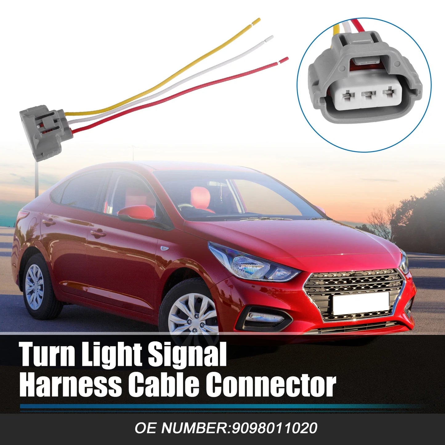 3-Way Turn Light Signal Harness Cable Connector for Toyota (No. 9098011020)
