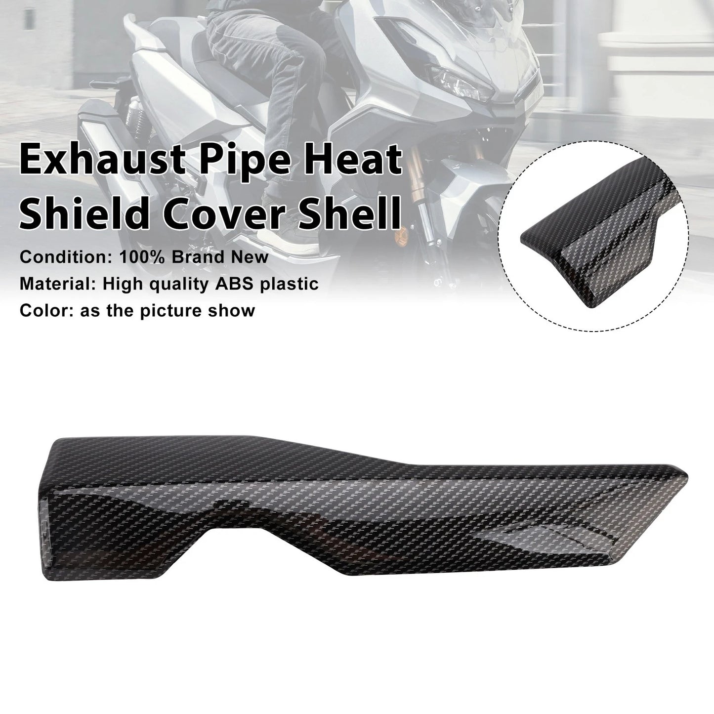 Exhaust Pipe Heat Shield Cover for Honda ADV 350 (2022–2024) Carbon