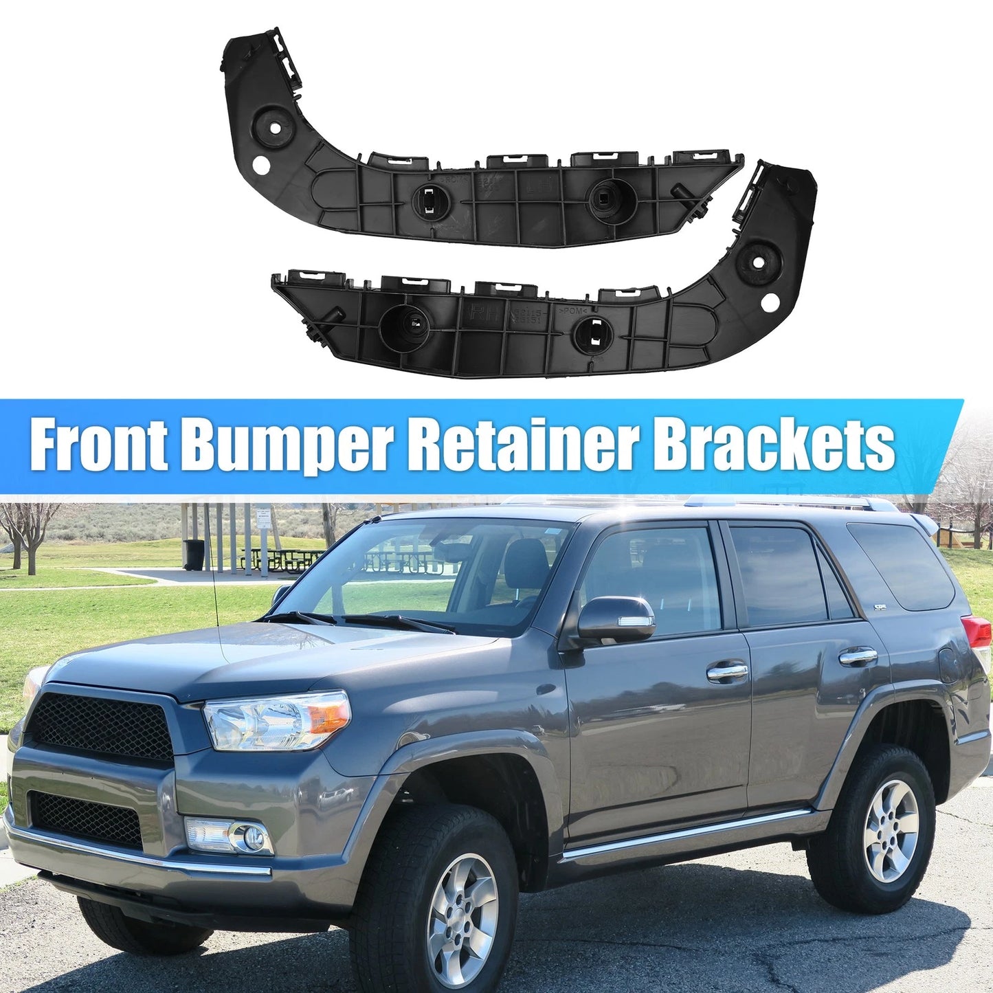 Set of 2 Front Bumper Mounting Support Brackets 5211535153 for Toyota 4Runner
