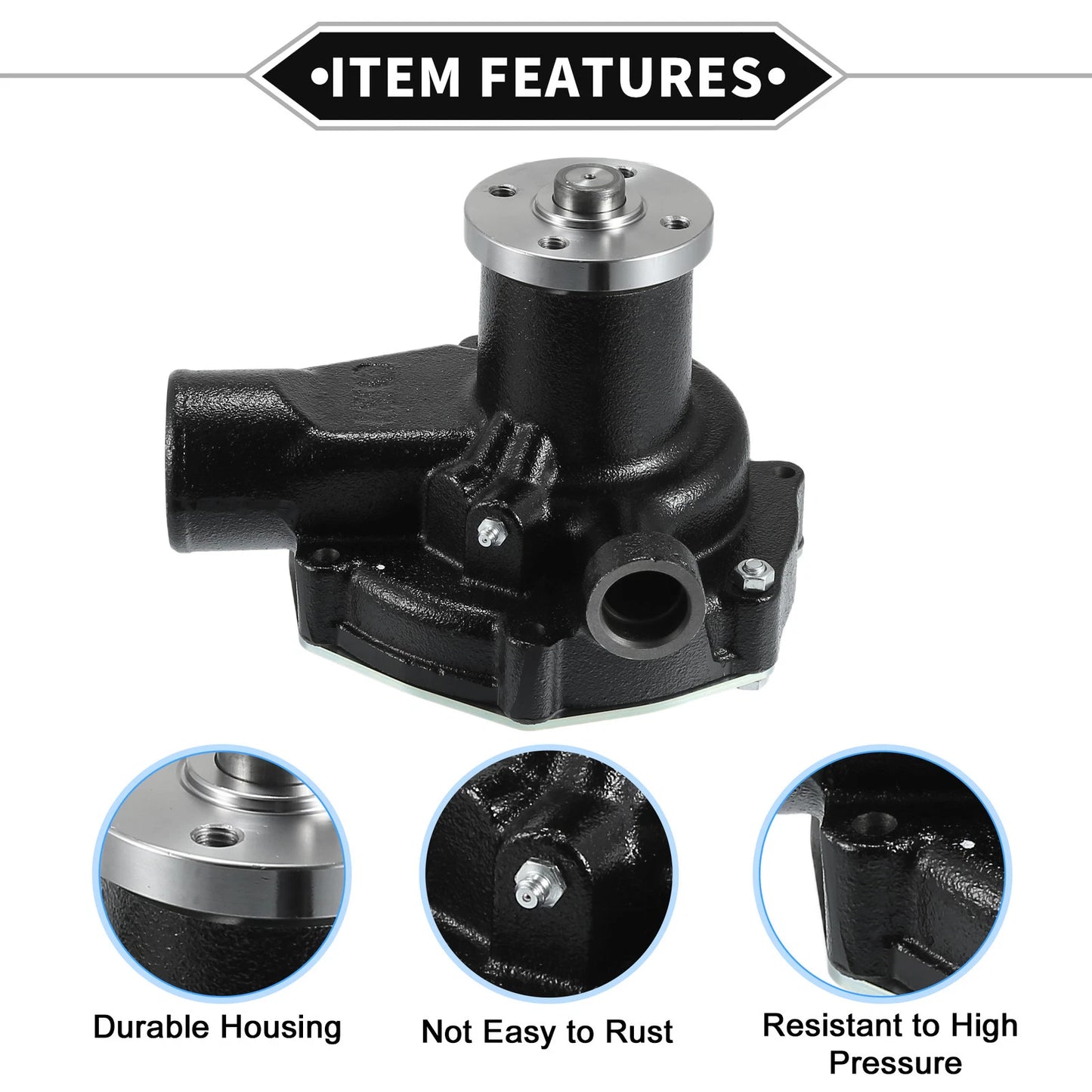 Water Pump for Mitsubishi 6D16 6D16T (Kobelco SK330-6) with Rubber Ring Kit