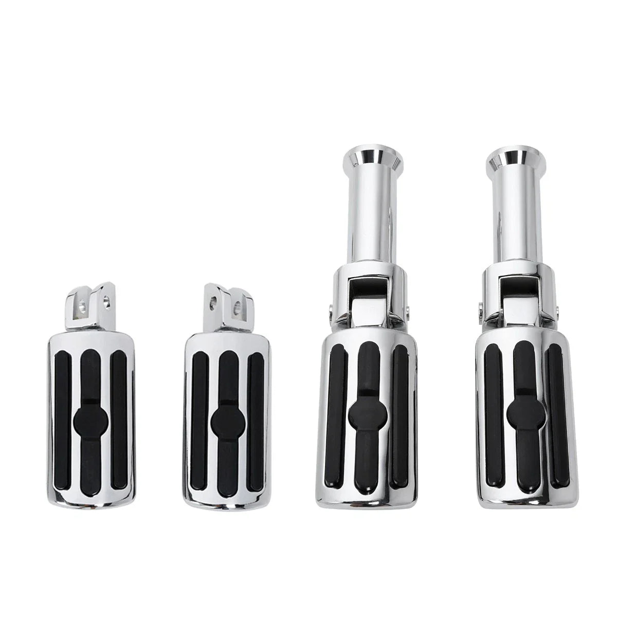 Chrome Driver & Passenger Footpegs Bracket for Harley Fat Boy (2018-2025)