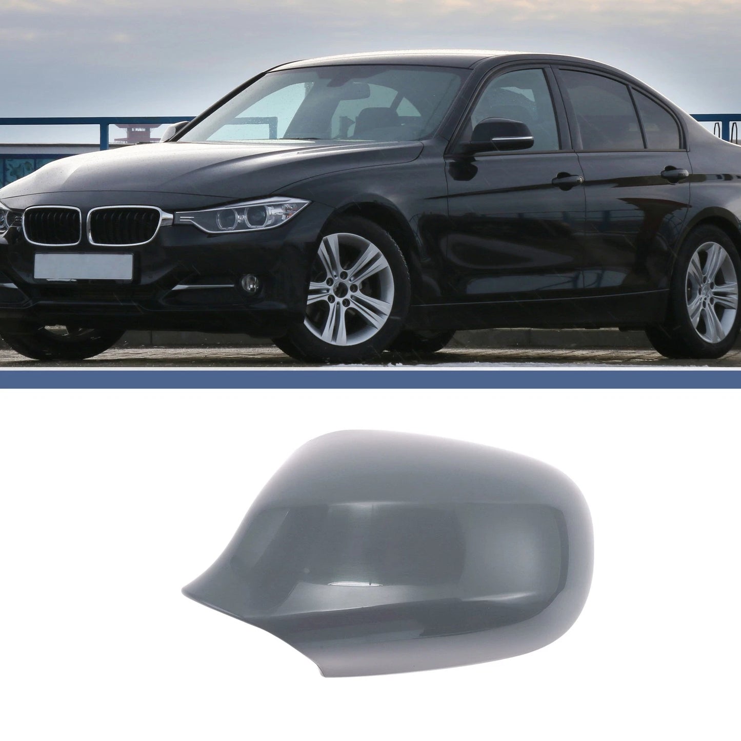 Left Passenger Side Mirror Cover Cap for BMW 3 Series E90 E91 (2006–2013)