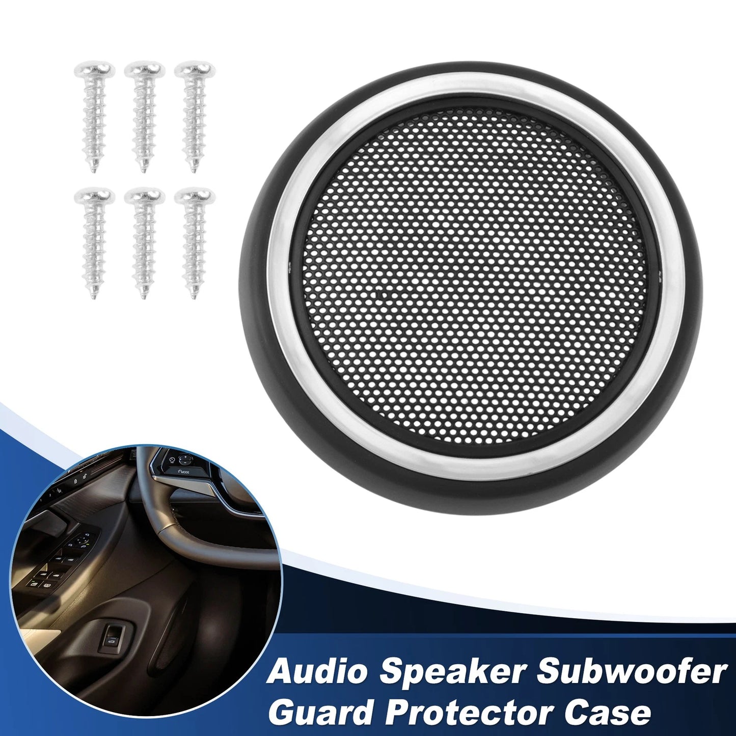 Speaker Grills Cover for BMW Mini Cooper Clubman R55 (2007–2014) Black Silver Tone