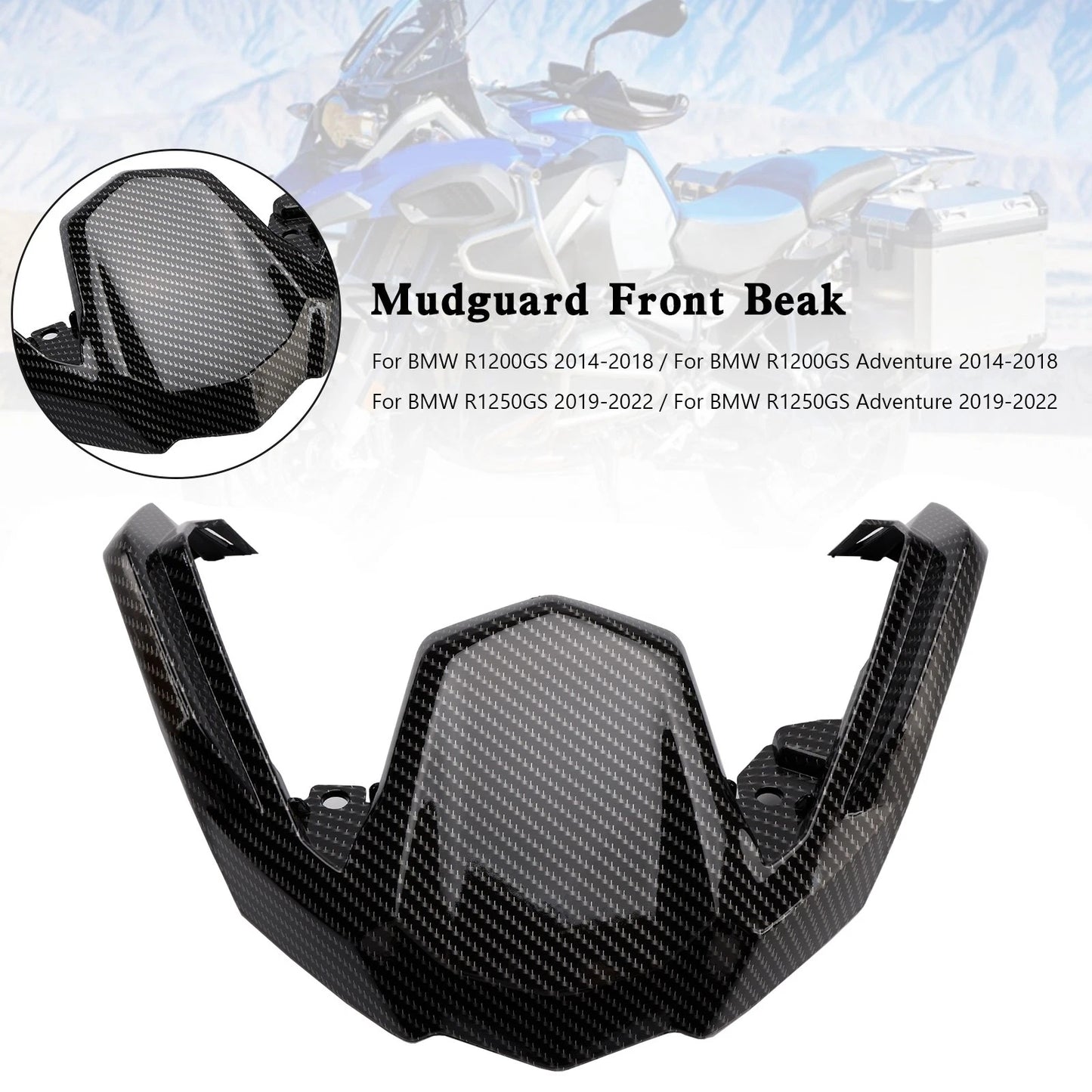 Carbon Fender Extension for BMW R1200 R1250 GS Adventure (2014–2022)