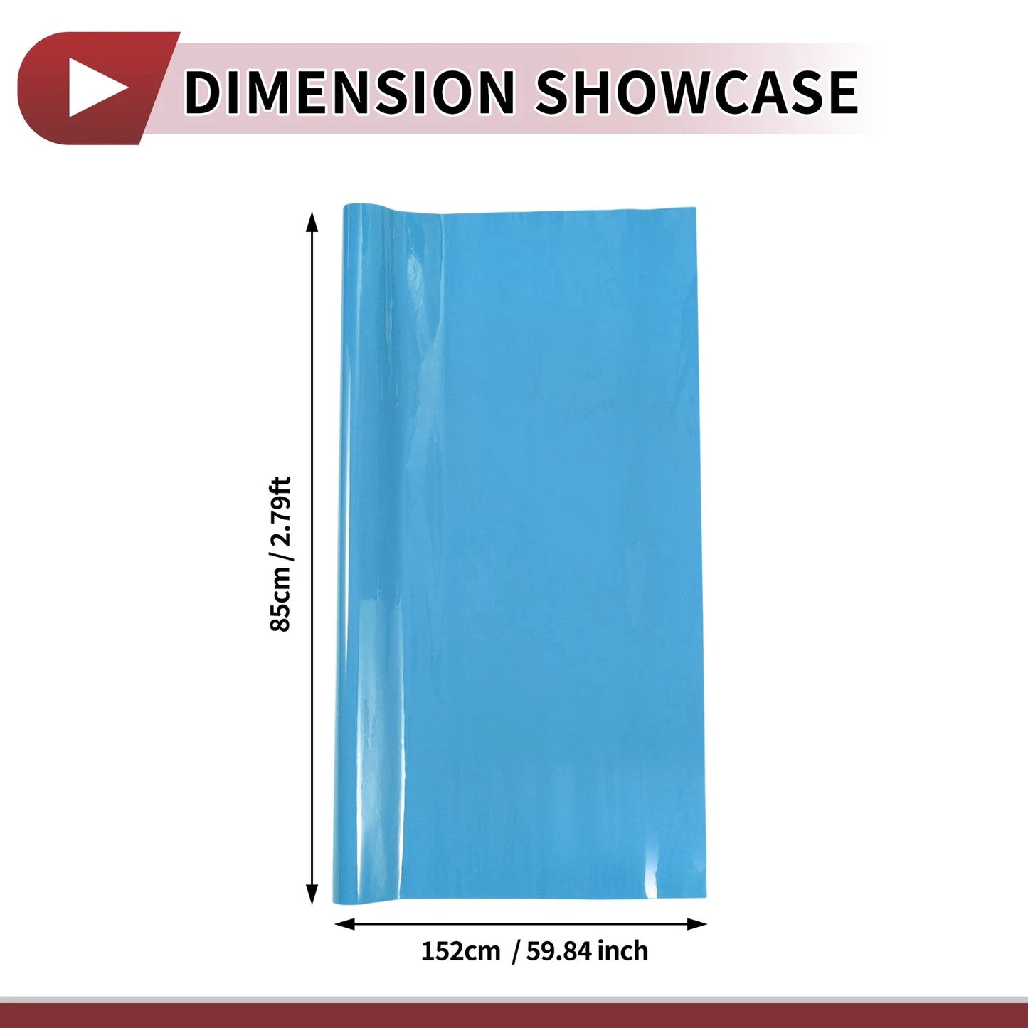 Light Blue Vinyl Wrap Film for Car (2.79ft x 59.84inch)