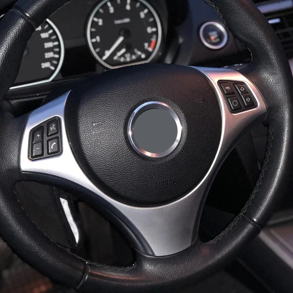 Adhesive Steering Wheel Trim Cover for BMW E90 E91 3-Series (2005–2012)