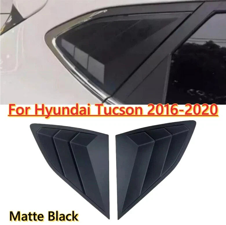 Louver Cover Trim Matte Black Side Window for Hyundai Tucson (2016-2020)