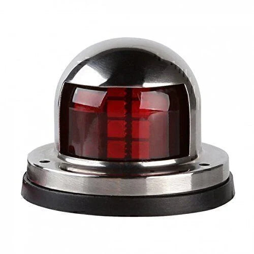 LED Bow Navigation Light for Yacht Marine Boat - Universal Red Stainless Steel