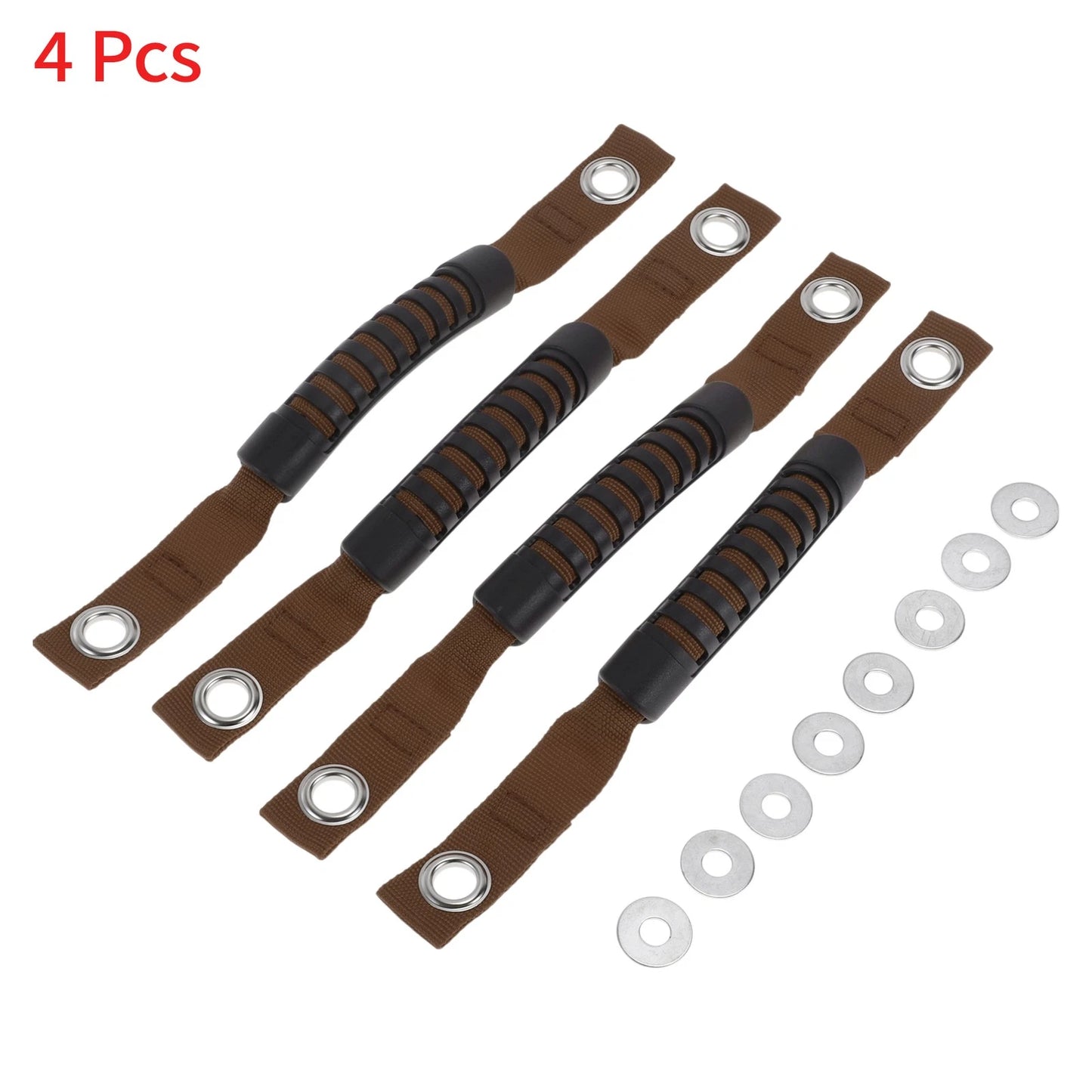 Roll Bar Grab Handles for Jeep Wrangler (2018–2027) Black Brown