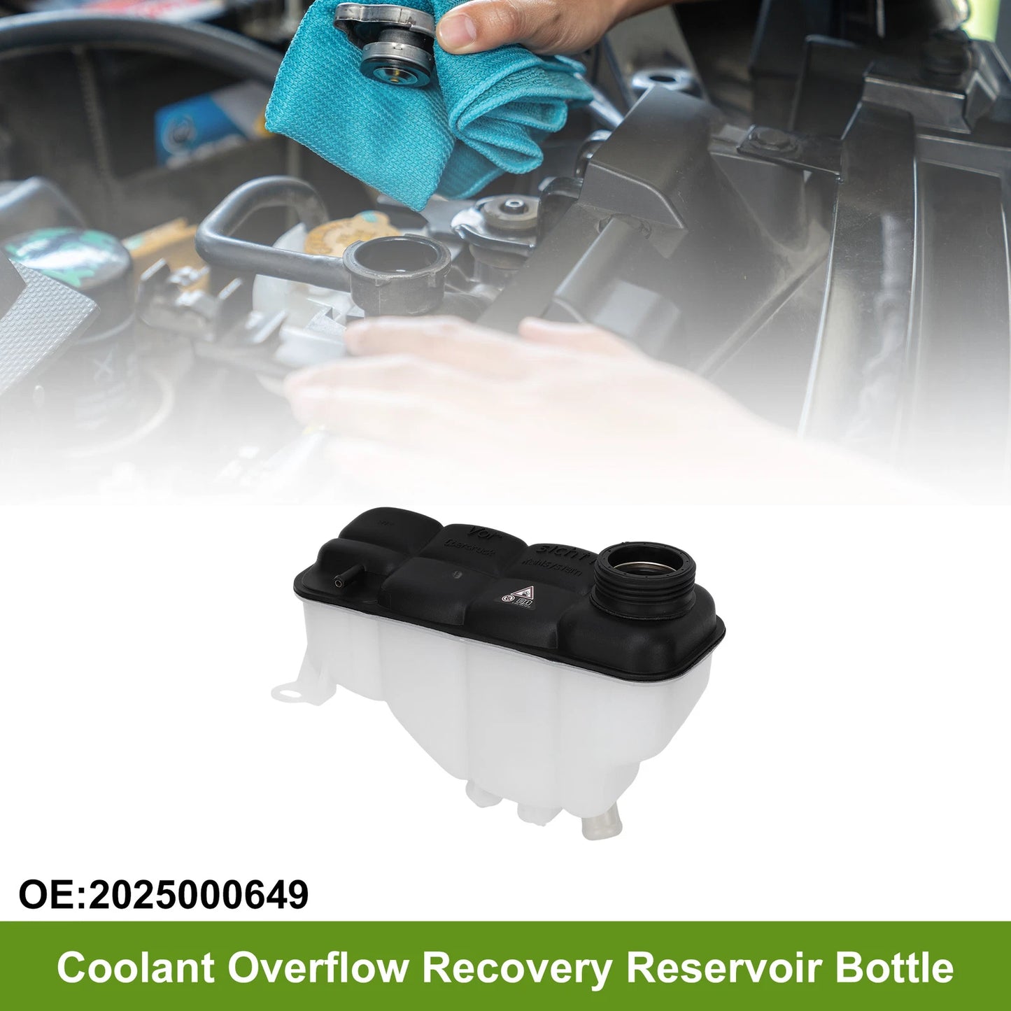 Coolant Expansion Recovery Overflow Tank No.2025000649 for Mercedes-Benz C280 (1997–2001)