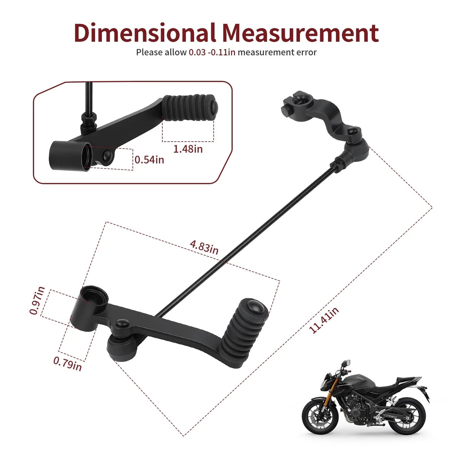 Gear Shift Lever Pedal W Change Rod Assembly for Honda CBR500R (2013–2023)