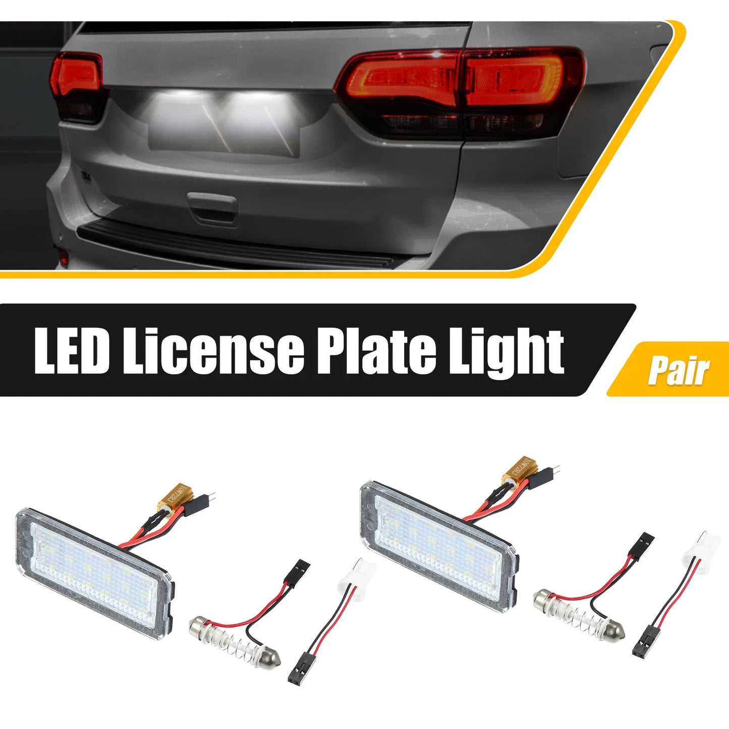 2X LED License Plate Light for Fiat 500 (2007–2023)