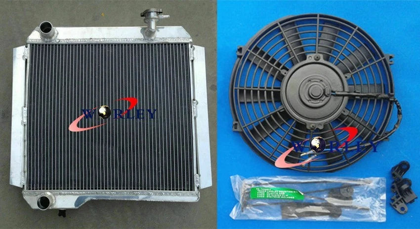 Radiator and Fan for Toyota Land Cruiser BJ42 BJ43 BJ44 BJ45 BJ46 (3B 3.4L Diesel)
