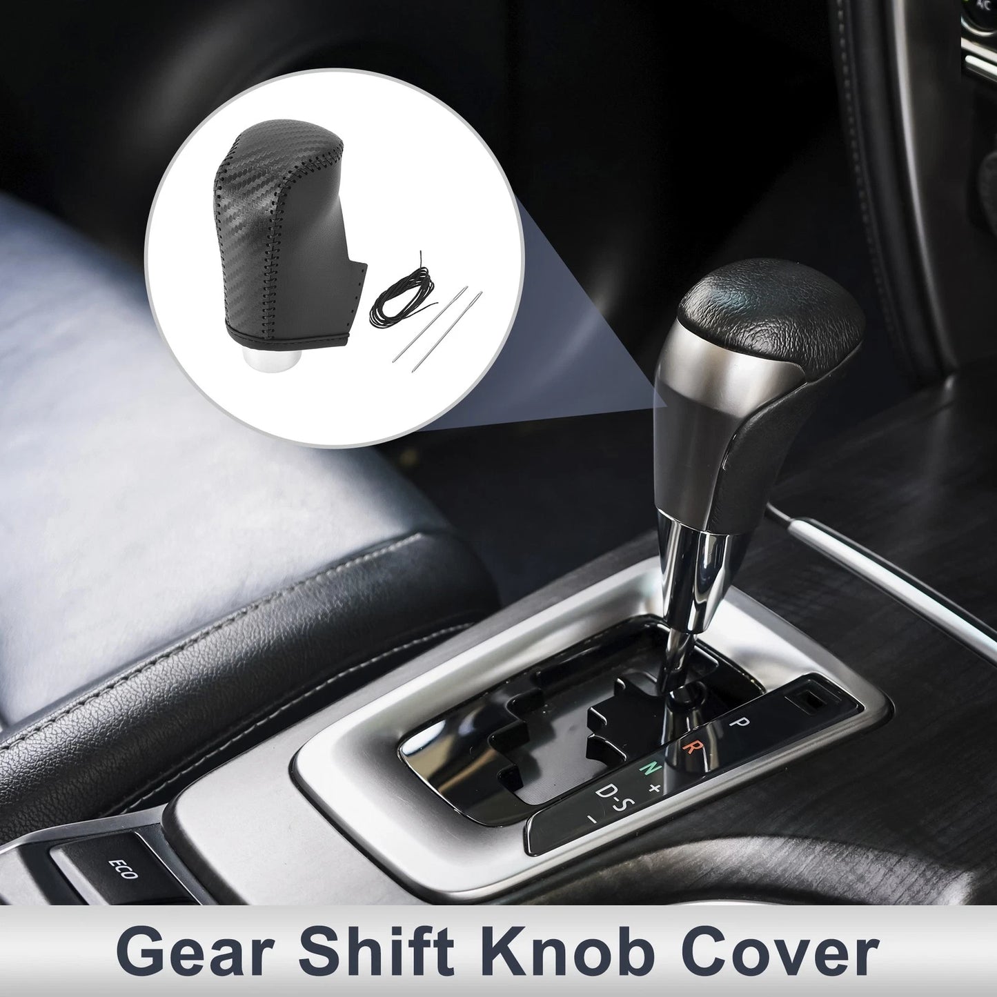 Gear Shift Knob Cover for Mazda CX-30 (2020–2021) Black Carbon Fiber