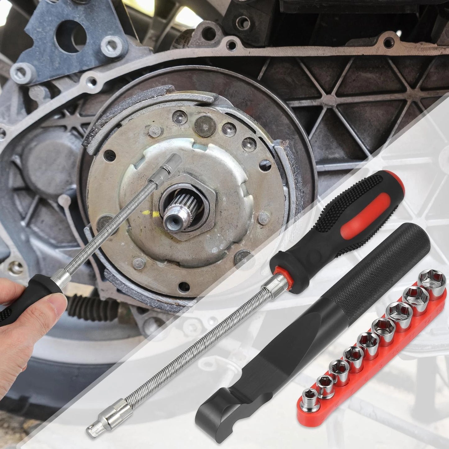 Belt Changing Tool Kit with Clutch Cover Removal for Polaris RZR