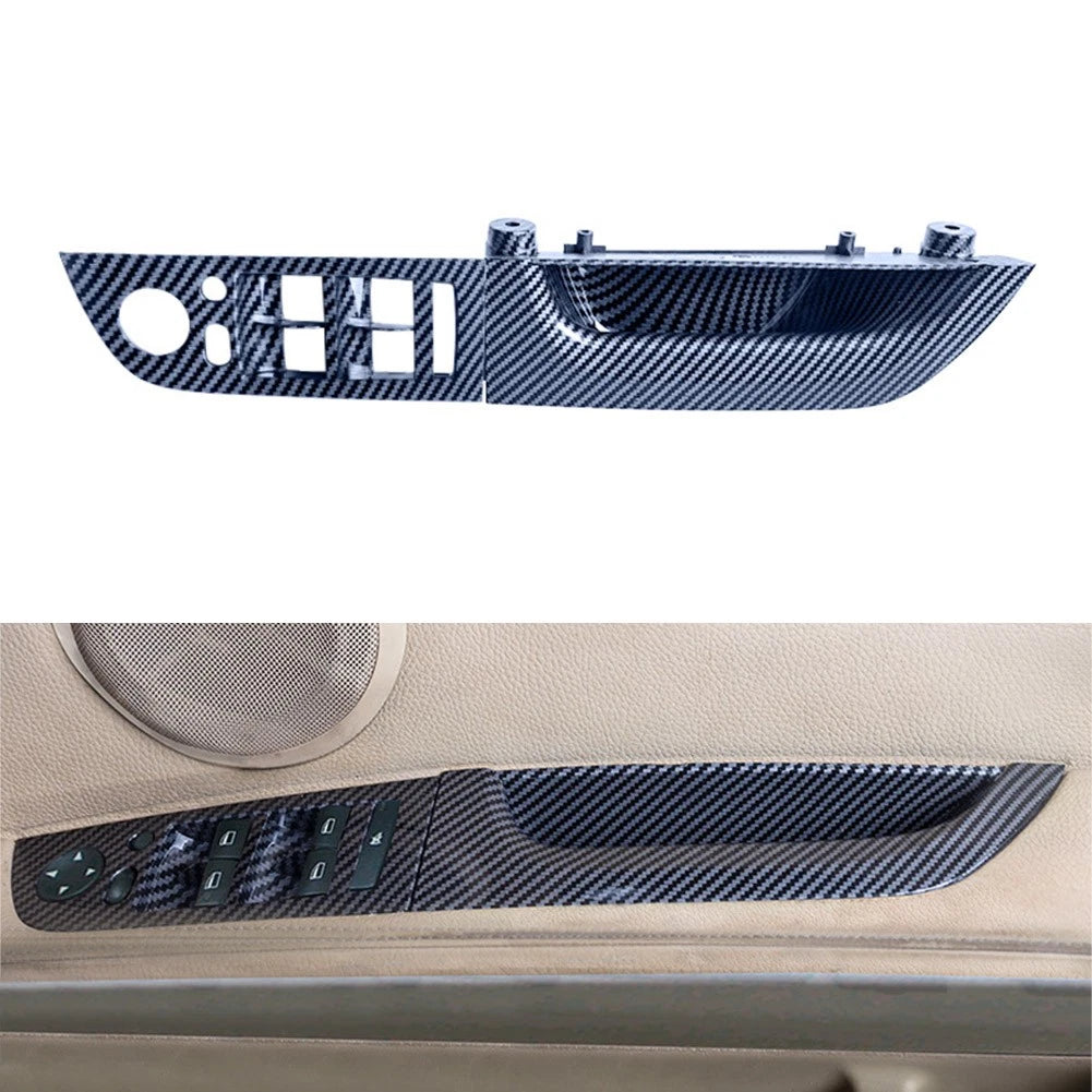 Carbon Fiber Door Window Lift Panel Switch Cover for BMW 3 Series E90 (2005–2012)