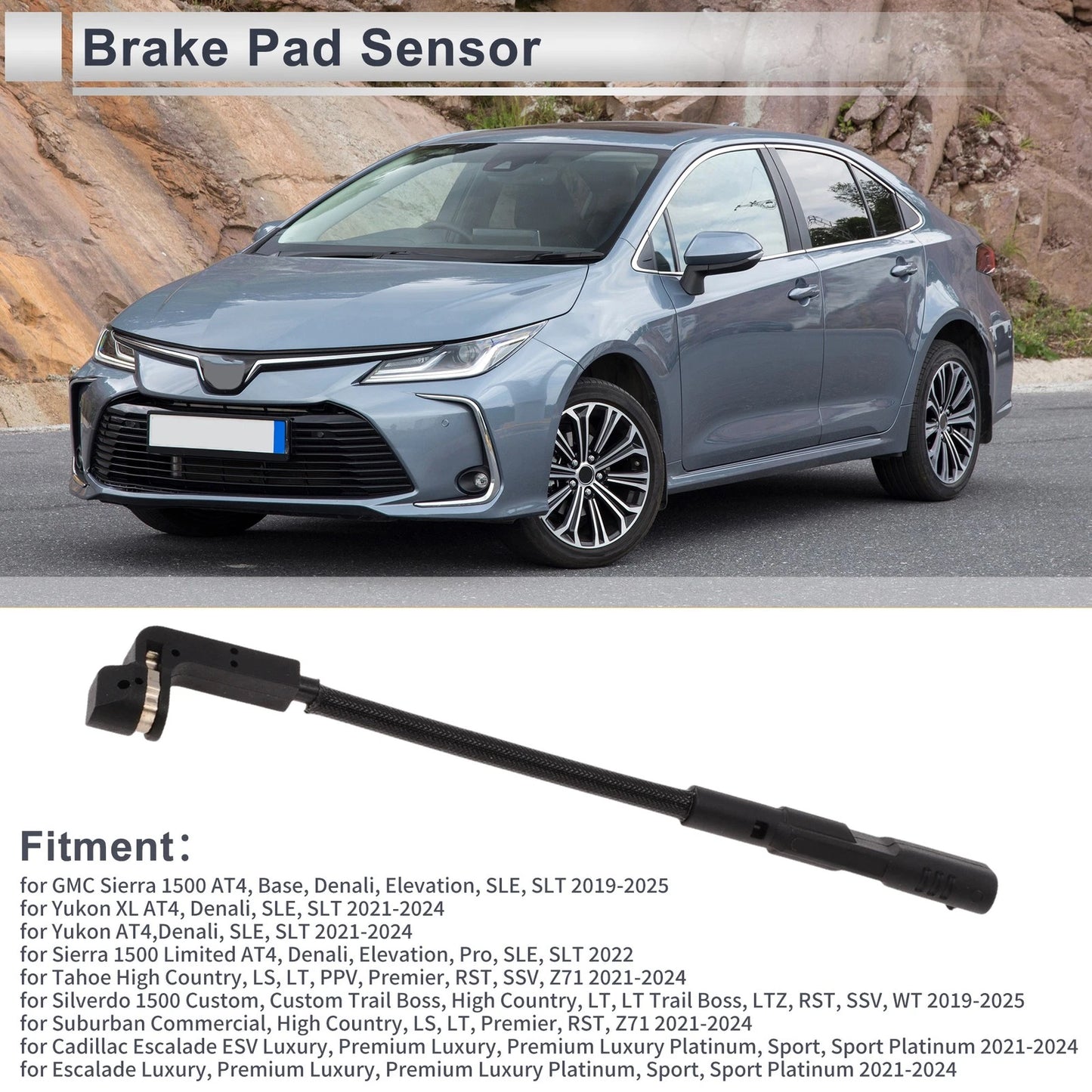 Front Wheel Brake Pad Wear Sensor No. 84693643 for GMC Sierra 1500 (2020–2023)
