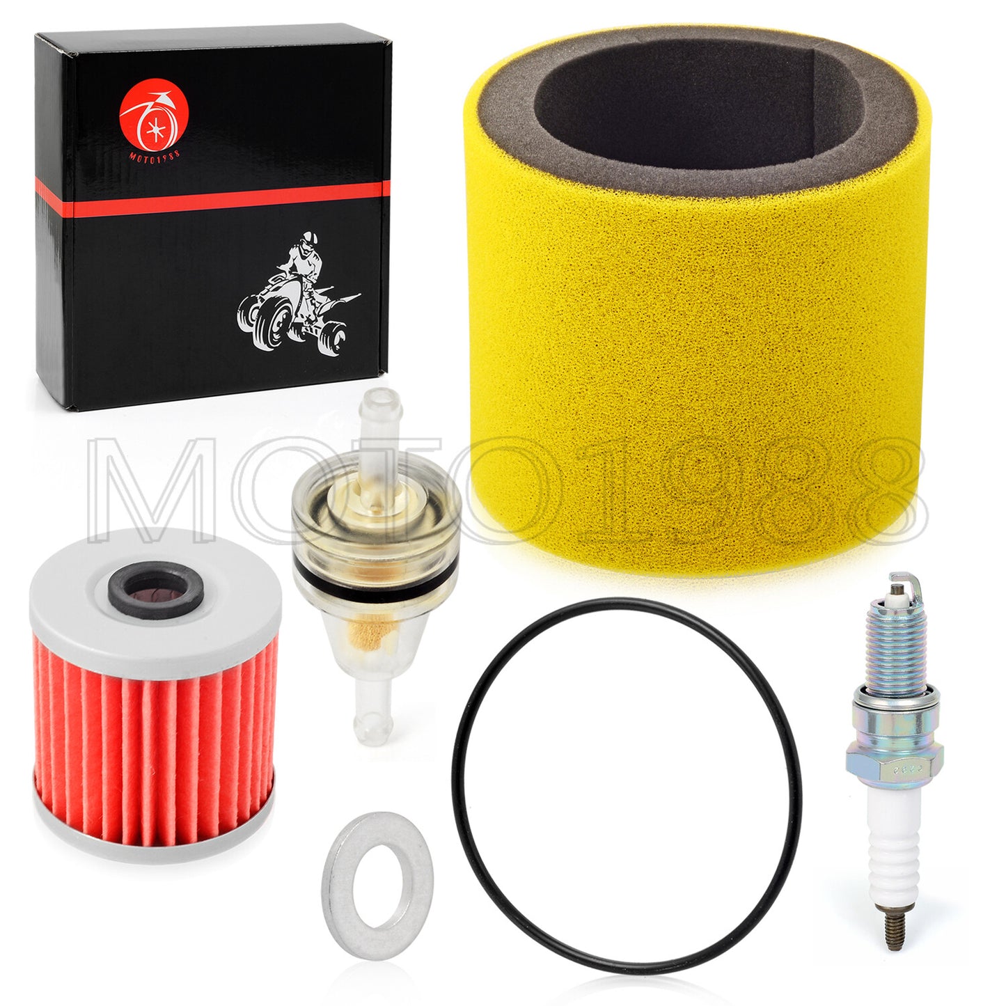Air Filter Foam Oil Filter Spark Plug for Kawasaki KLF250 Bayou (2003–2011)