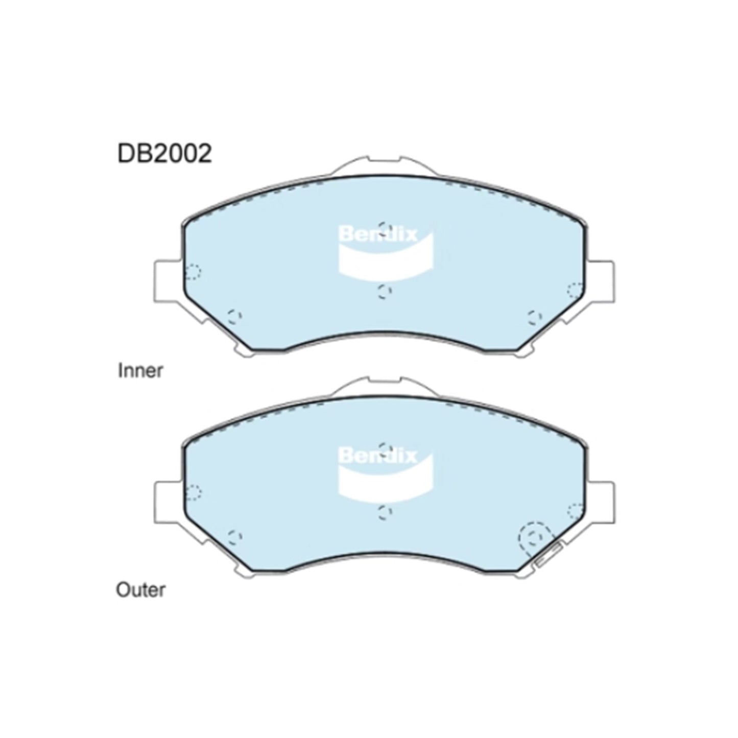 Set of 4 Front Disc Brake Pads for Chrysler Grand Voyager (2008–2018)