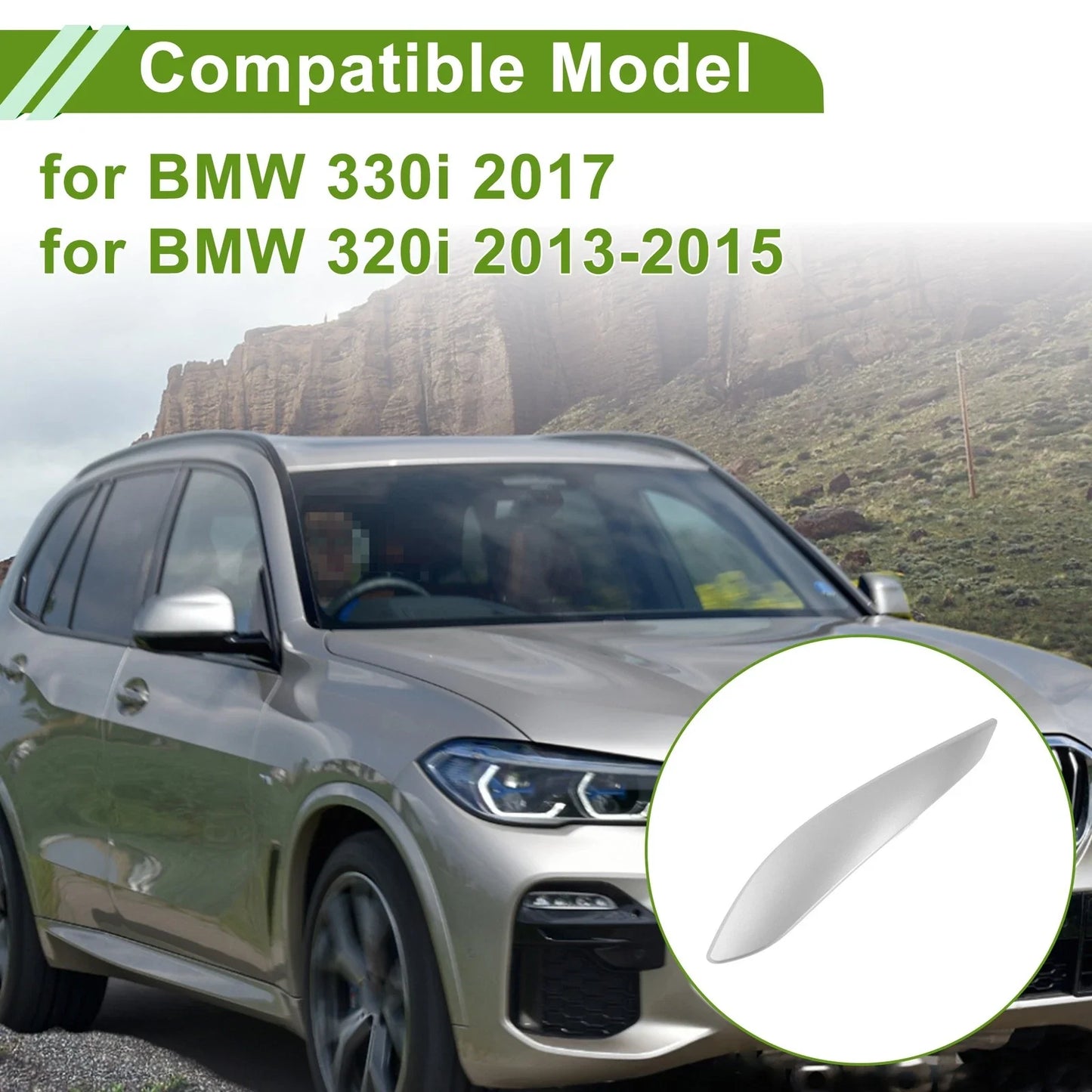 Door Panel Handle Pull Trim Cover for BMW 330i (2017-2017)