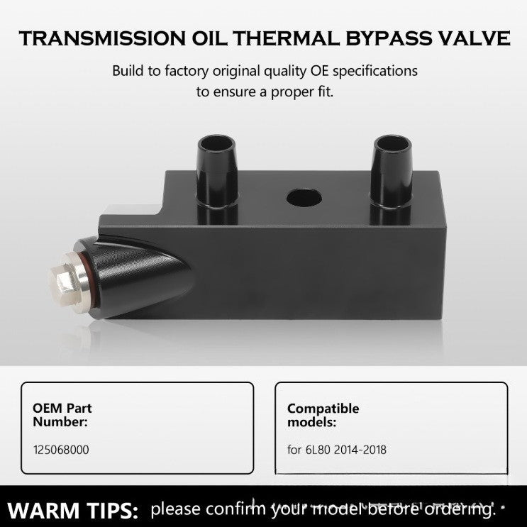 Trans Fluid Thermal Bypass Valve for Chevy Silverado/GMC Sierra 1500 (2014–2018)