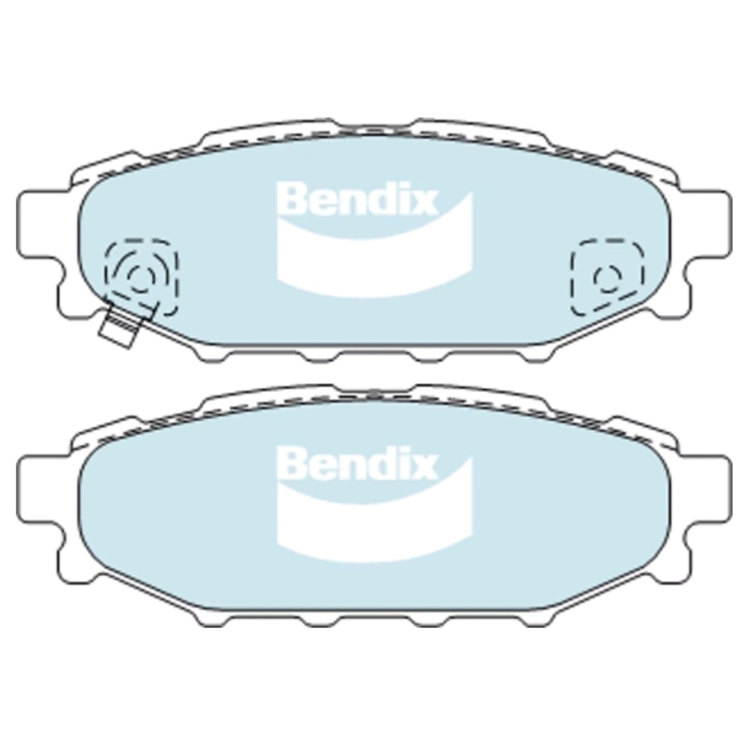 Set of 4 Bendix GCT Rear Disc Brake Pads for Subaru BRZ (2012–2019)