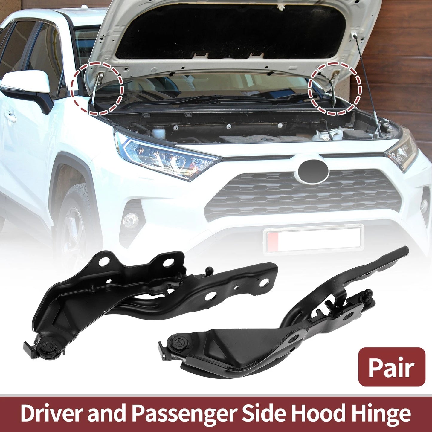 Hood Hinges for Hyundai Sonata (2015–2019) 79120C1000 1 Pair