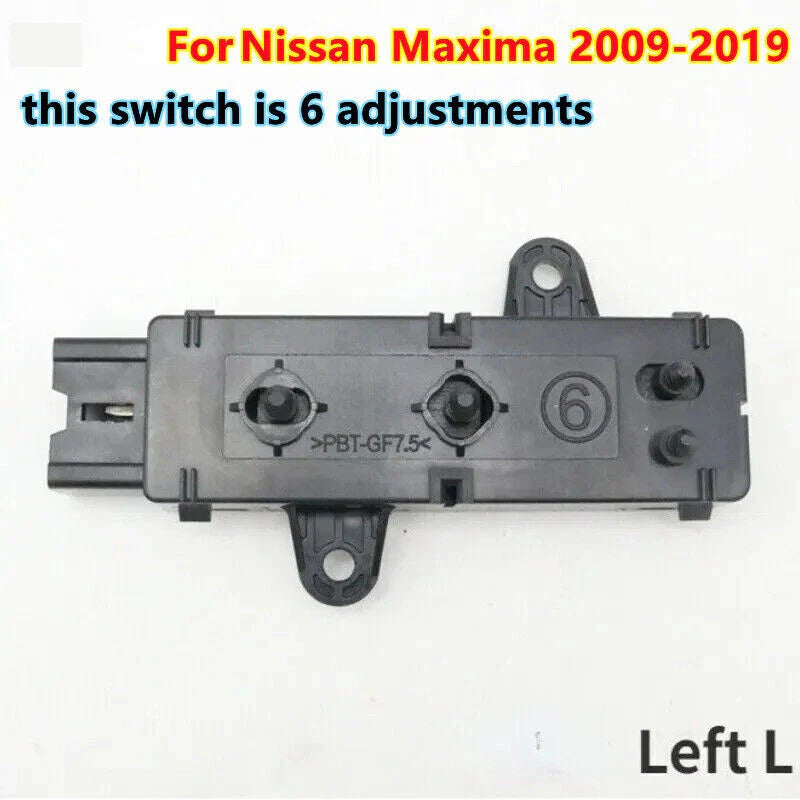 Front Left Driver Power Seat Control Switch for Nissan Maxima (2009–2019)