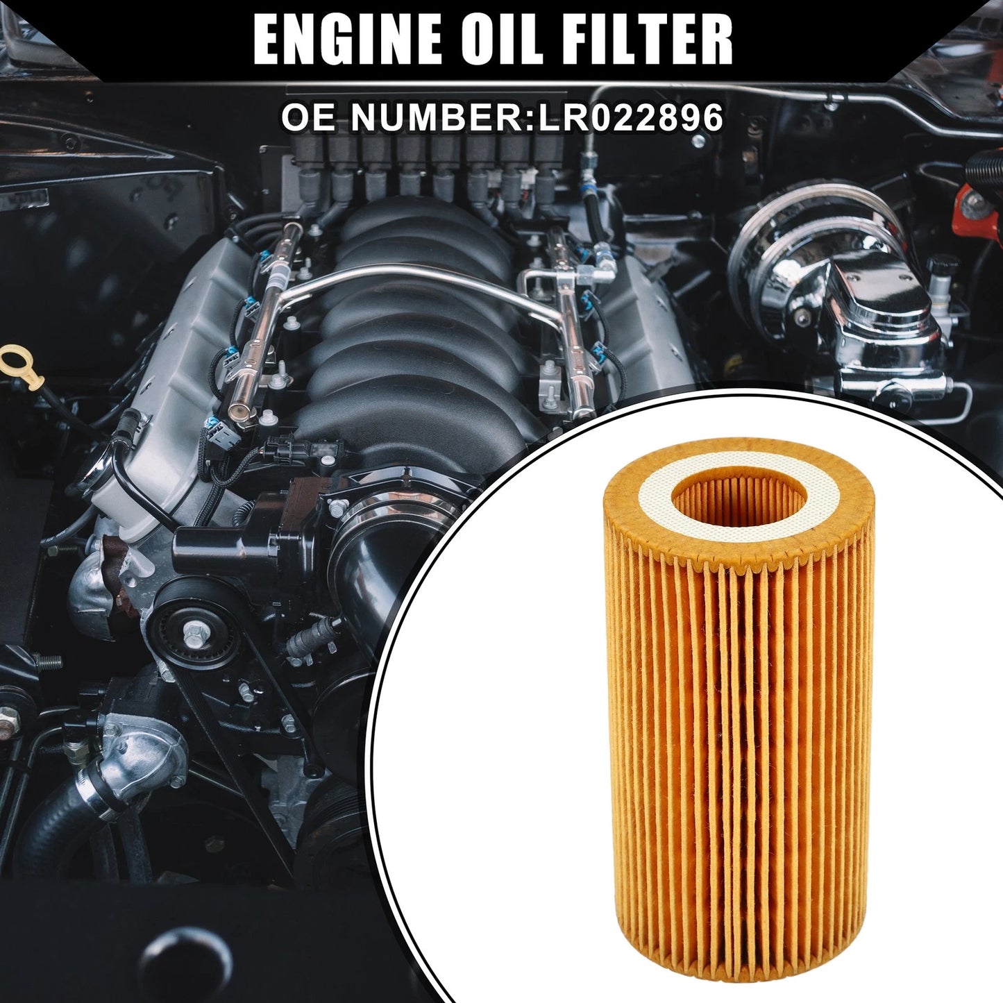 Set of 1 Engine Oil Filter No.LR022896 for Land Rover Range Rover (2011–2012)